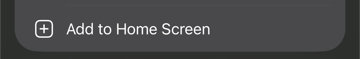 Add to Home Screen
